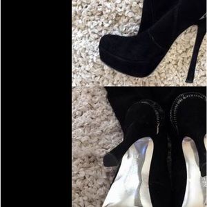 Hailstorm knee high suede boots